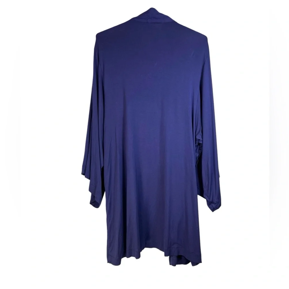 Savage X Fenty Robe A Peek Behind The Lace Short Wide Sleeve Navy Blue Size M/L